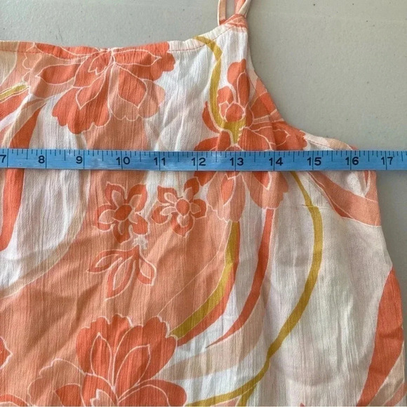 O'Neill Peach Floral Allis Sleeveless Dress Mini Babydoll Flowy Sundress‎ Size M - Picture 8 of 9